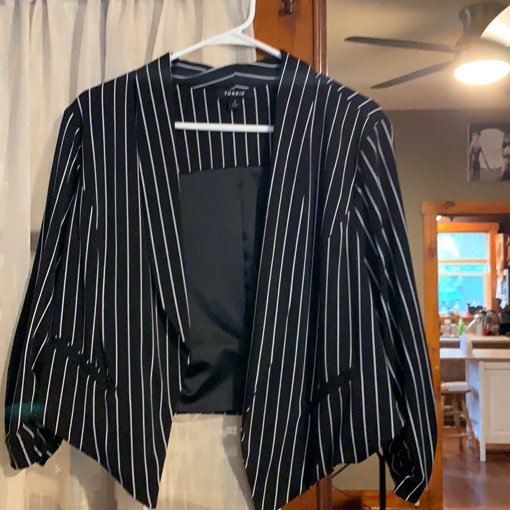 Pinstripe Jacket Angular Front
